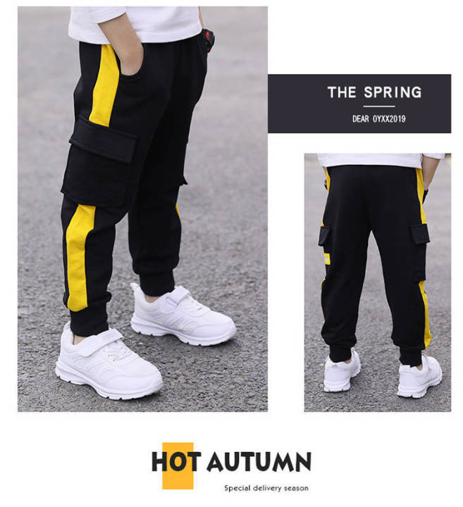Children's%20Pants%202024%20Spring%20and%20Autumn%20Handsome%20Boys%20Big%20Pocket%20Overalls%20Boys%20Casual%20Pants%20Sports%20Trousers%204-10%20Years%20Old%20-%20Image%205