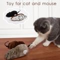 Pet Interactive Cat Toy Mouse Moving Automatic Cat Toys Mice With Spring Wheels For Kitten Indoor Outdoor Exercise Play. 