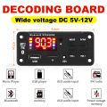 12V MP3 Decoder Board Bluetooth Car Kit USB MP3 Player Support WMA WAV TF Card Slot / USB / FM With Color Screen. 