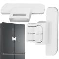Refrigerator Locks Refrigerator Child Lock Self-Adhesive Fridge Closer Fixed Buckle for Glass Metal Protection Kids Adults Home. 