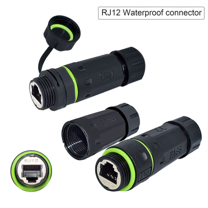 Waterproof Rj12 RJ11 RJ12 Telephone FEMALE SOCKET 6P6C Connector With Wire Female Jack ...