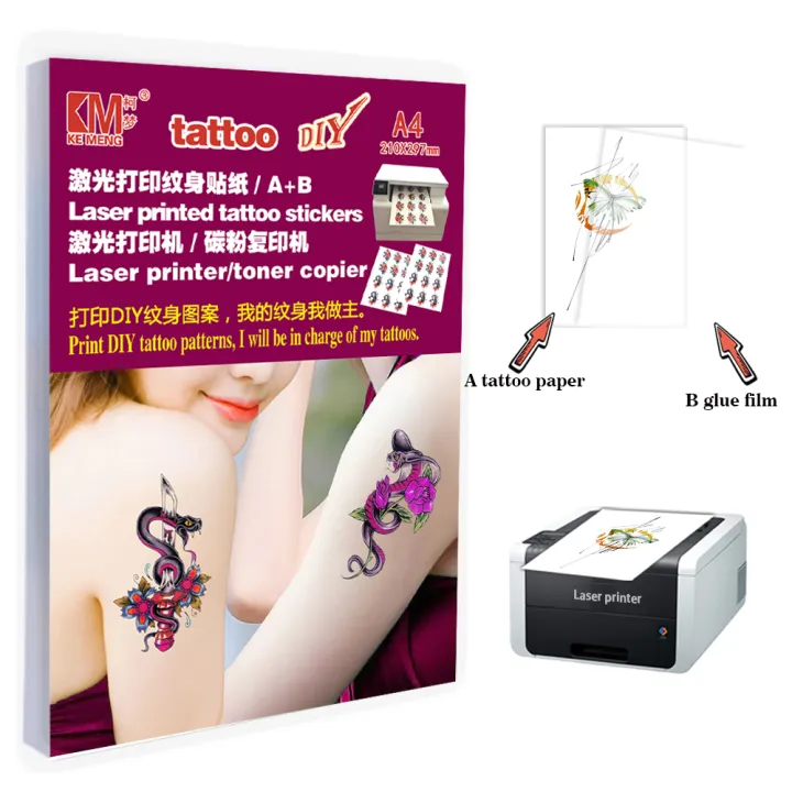 KeMeng%20DIY%2010%20Sets%20Wholesale%20Temporary%20Tattoo%20Paper%20A4%20Size%20Waterproof%20Tattoo%20Stickers%20For%20Laser%20Printer%20And%20Inkjet%20Printer%20-%20Image%207