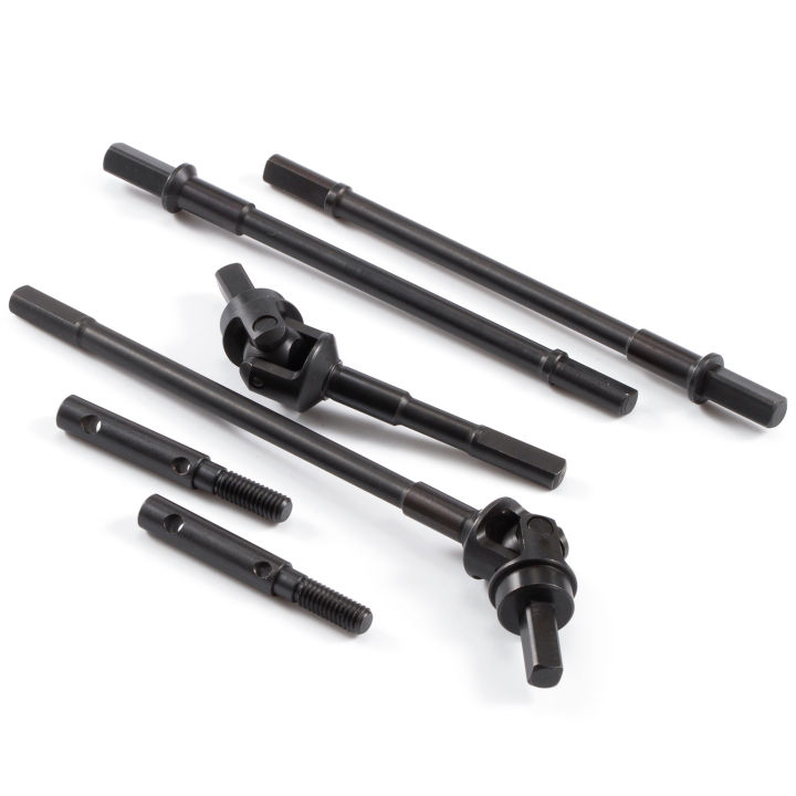 Heat Treated Steel VDI Universal Axle Front U-Joint Rear Straight Shaft Portal Stub Shafts for Axial SCX10 III AR45 Portal Axle