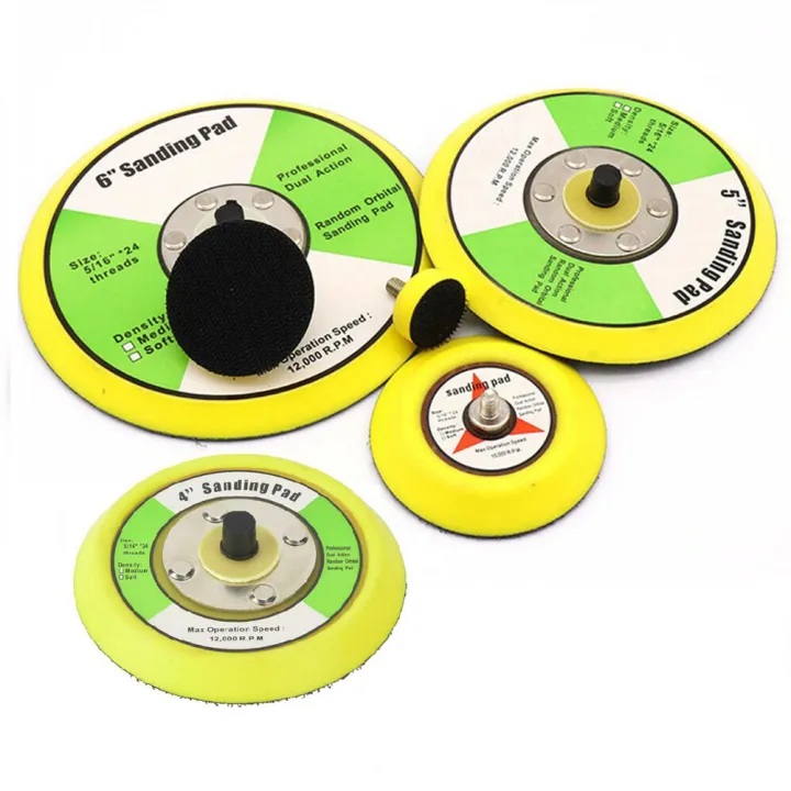 1- 6 Inch Backing Pad Polishing Sanding Disc Backing Pads Hook And Loop For Pneumatic Sander Grinding Polishing Tool