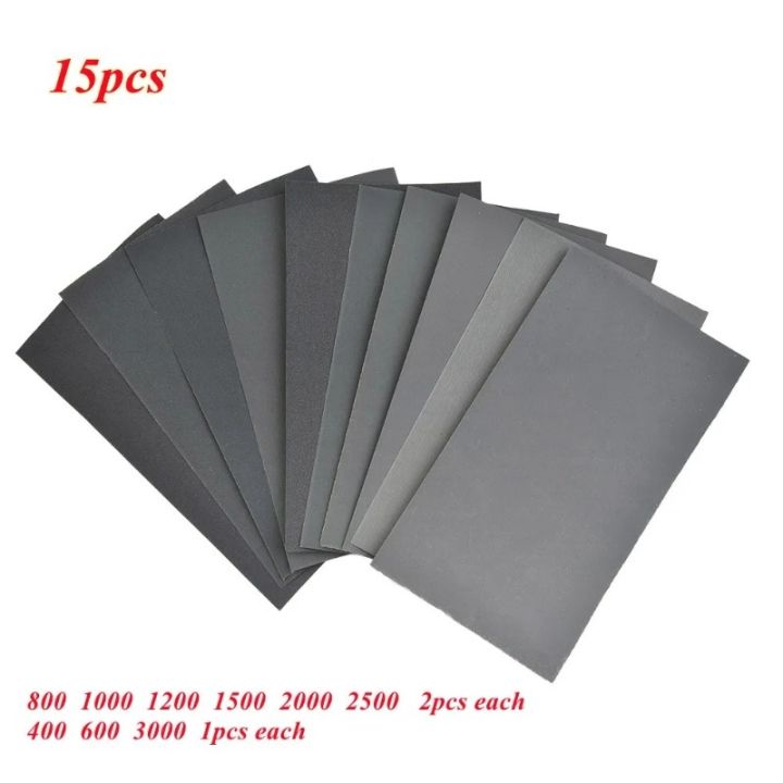 Car Polish Sand Paper 400 600 3000 800 1000 1200 1500 200 0 2500 Grit Metal Glass Ceramics Wood Polishing Sandpaper Wet/Dry Use