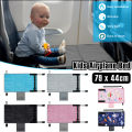 Kids Airplane Bed Polyester Toddler Airplane Seat Extender Portable Children Footrest Hammock Travel Essentials for Car Airplane.