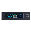 5.25 Inch 12V PC Computer Fan Controller 3 Fan Speed Controller Temperature Sensor LCD Digital Display Front Panel For PC. 
