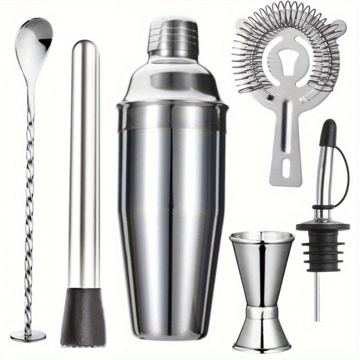 Stainless%20Steel%20Cocktail%20Shaker%20Set%20with%20750ml%20Mixing%20Glass,%20Strainer,%20Muddler,%20Mixing%20Spoon,%20Pour%20Spout,%20for%20Home%20Bar%20-%20Image%206