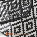 Floor Mat for Indoor Outdoor Rug 2.5ft by 6ft , Chitai Mat , High quality Stylish Floor Rug black and white square. 