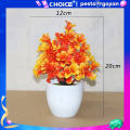 2H plastic decorative flower plant pots | artificial flower decoration | display room | cod. 