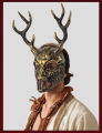 Antlers Masks Cosplay Animal Bighorn Sheep Mule Deer Bone Antler Halloween Party Helmet Scary Stranger Masks Masquerade Props. 
