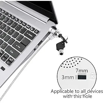Notebook%20Laptop%20Computer%20Lock%20Security%20Security%20Cable%20Chain%20With%202%20Key%20-%20Image%203