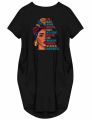 Plus Size Women Short Sleeve O-Neck Loose Casual Dresses.