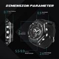 ETEVON Men’s ‘Captain’ Stylish Outdoor Sport Watch with Thicken Silicone Strap - 30m Waterproof - EL Luminous - Multifunction - Dual Time Display - Quartz Analog Digital Wrist Watches for Men - Black. 