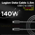  Original Legion USBC to USB-C Data Cable For  GaN C140 Adapter 140W 1.5m E-MARK Chip Fast Charging Safety Detection. 