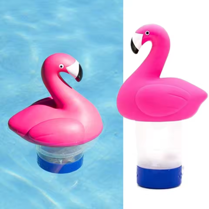 Pool Chlorine Floater PVC Floating Chlorine Dispenser Flamingo Floating ...