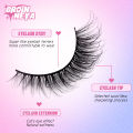 GROINNEYA Natural Long 10 Pairs 3D Mink False Eyelashes Fake Lashes Makeup Kit Mink Lashes Cat Eye lashes Short Eyelashes. 