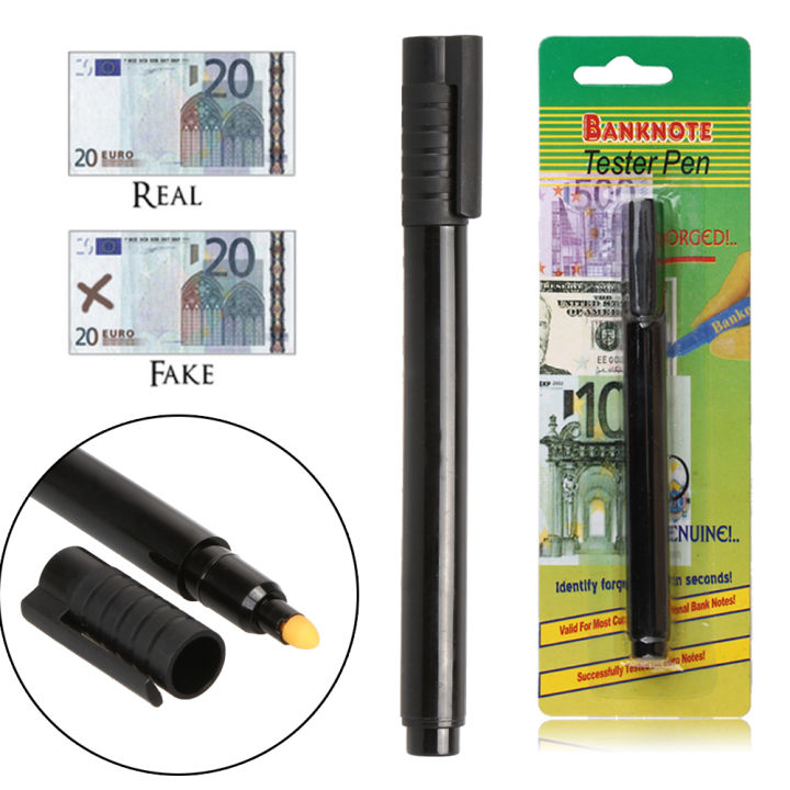 Money Detector Pen Counterfeit Pens Marker Fake Banknote Tester Counter Currency Cash Tester Dollar Euro Money Test Detector Pen