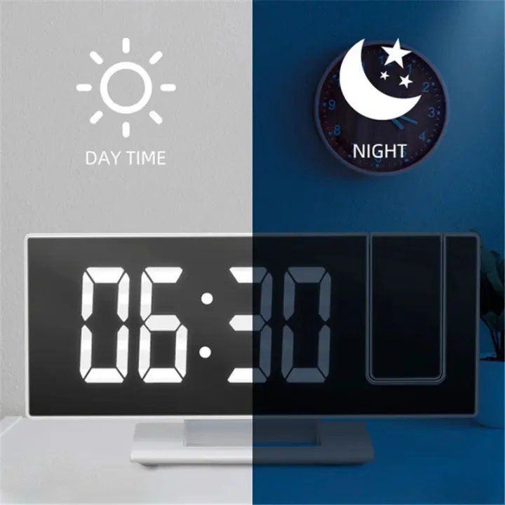 Digital%20Alarm%20Clock%20with%20180%C2%B0%20Rotating%20Projector%20-%20LED%20Large%20Mirror%20Display,%20High%20Quality%20-%20Image%205