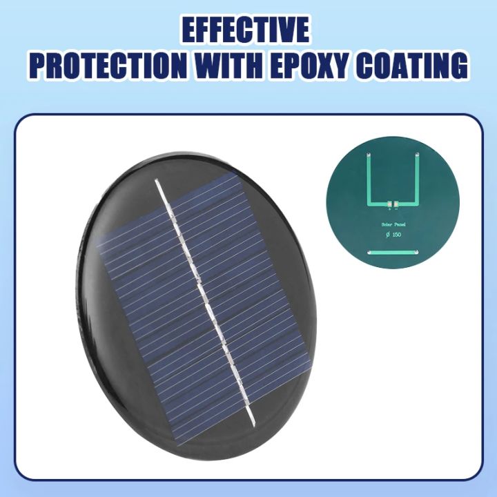 1/5/10pcs%206V%202W%2070mA%20Solar%20Power%2080MM%20DIY%20Mini%20Polycrystalline%20Silicon%20Solar%20Cell%20Module%20Circle%20Round%20Solar%20Panel%20Epoxy%20Board%20-%20Image%206