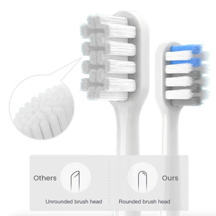 4PCS%20Replacement%20Brush%20Heads%20For%20%20Mijia%20T200%20Sonic%20Electric%20Toothbrush%20Head%20Soft%20Bristle%20-%20Image%203