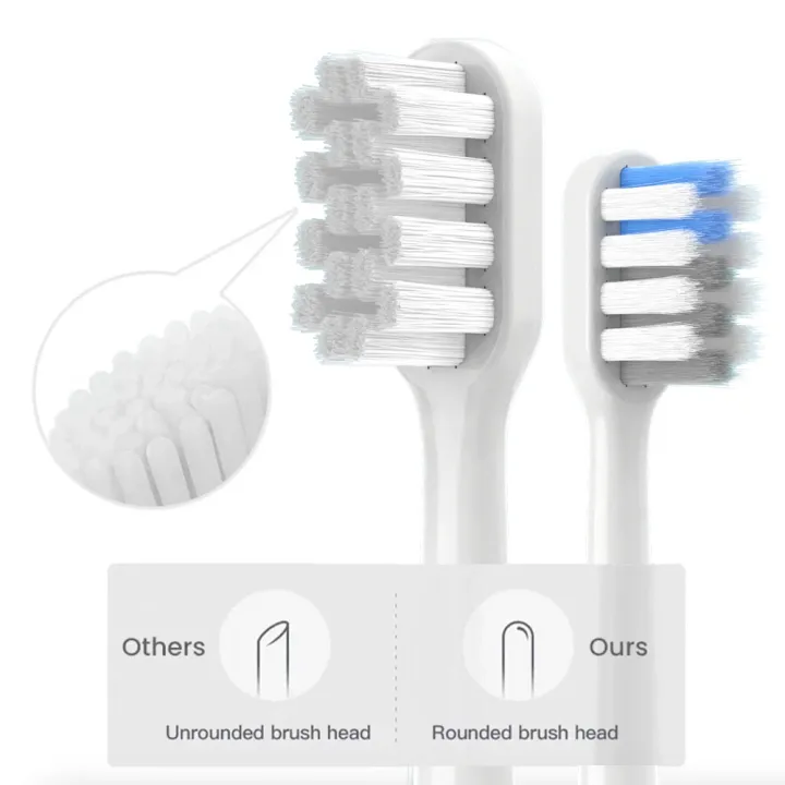 4PCS%20Replacement%20Brush%20Heads%20For%20%20Mijia%20T200%20Sonic%20Electric%20Toothbrush%20Head%20Soft%20Bristle%20-%20Image%203