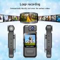 4K Ultra HD Body Worn Camera, Portable Wearable Mini BodyCam with Night Vision, 180° Rotatable Lens, Long Battery Life Video Rec.