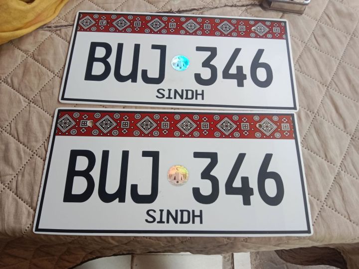 number plate for car Sindh ajrak new style acrylic plastic made plates beautifull customized 3mm plastic trending style new sindh