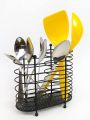Steel Spoon Holder Spoon Stands for Kitchen Dining Table Utensil Holder Organizer, Easy to Clean, Hanging Tableware Drainer Non Rusting Chopsticks Fork Spoon Holder Space Saving Drainage Rack Kitchen Accessories. 