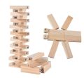 Wooden Jengas Tower Stacking Building Game 54 pieces Ages 8 To Adults. 