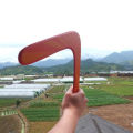Wooden Boomerang Sports Throwback V Shaped Boomerang Flying Disc Throw Outdoor Game Toys for Kids Adult Interactive Playing Prop. 