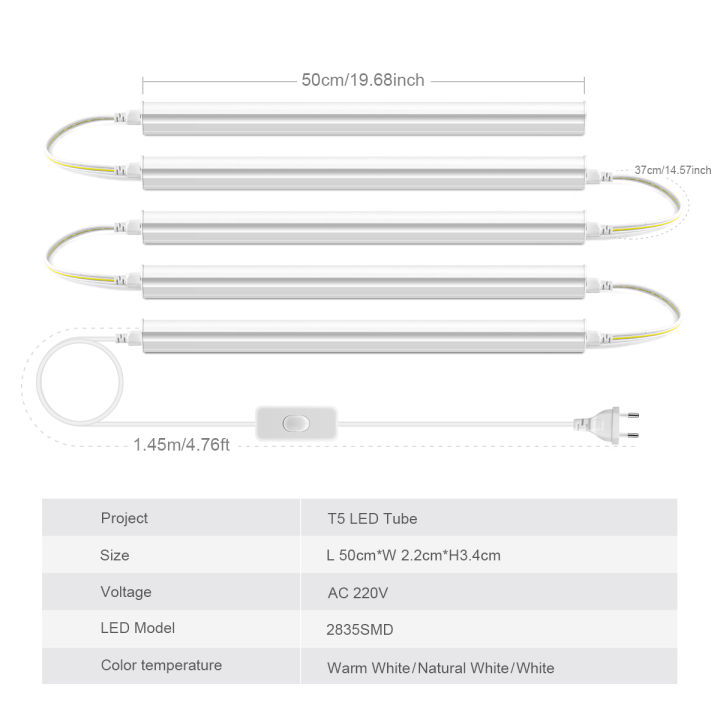 50cm%20T5%20LED%20Tube%20Light%20AC85-265V,%202835%20SMD%20Eye%20Protection%20No%20Flicker,%20Replace%20Fluorescent%20Light%20for%20Home,%20Office,%20Shop,%20Hotel%20-%20Image%202