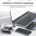 7-in-1 Multifunctional Card Reader Storage Box SD Card Micro SD Card Case OTG Adapter USB2.0 Type-C Adapter Card Storage Box. 