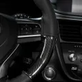 Universal Leather Steering Wheel Cover Carbon Fiber Pattern Fashion Sport Hand Stitches Soft Anti - Slip. 