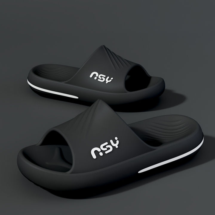 Trendy Men's Platform Slippers Summer Home Shoes EVA Thick bottom Outdoor Soft Non-slip Comfortable Beach Walk Sandals Outdoor