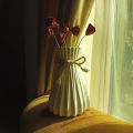 Unbreakable Plastic Flower Vase 6.5 Inches Height 3 Inches Diameter Durable Home Decor. 