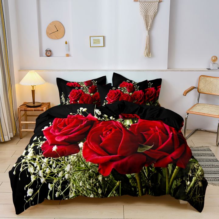 3pcs%20Romantic%20Red%20Rose%20Print%20Duvet%20Cover%20Bedding%20Set%20-%20Includes%201%20Duvet%20Cover%20&%202%20Pillowcases%20Perfect%20For%20All%20Seasons%20-%20Image%206