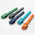 3pcs/set Magnetic Aluminum Cutlery Set - Travel Picnic Camping Cutlery Set Including Steak Knife, Spoon, Salad Fork.