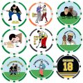 9 counts EA ABS Golf Poker Ball Markers, Best Seller, with PGA Golf Chip Ball Marker, Great Golf  For Golf Lovers Dad. 