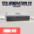 Mini PC 9th Generation 8GB RAM,  128GB NVME + 500GB HDD. 