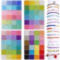 24 Grid 3mm Premium Glass Rice Beads Set 5200pcs Tiny Seed Beads Box Kit for Bracelet Necklaces Jewelry Making DIY Craft Beading.