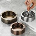 Antique Stainless Steel Metal Cigar Ashtray For indoor Outdoor use. 