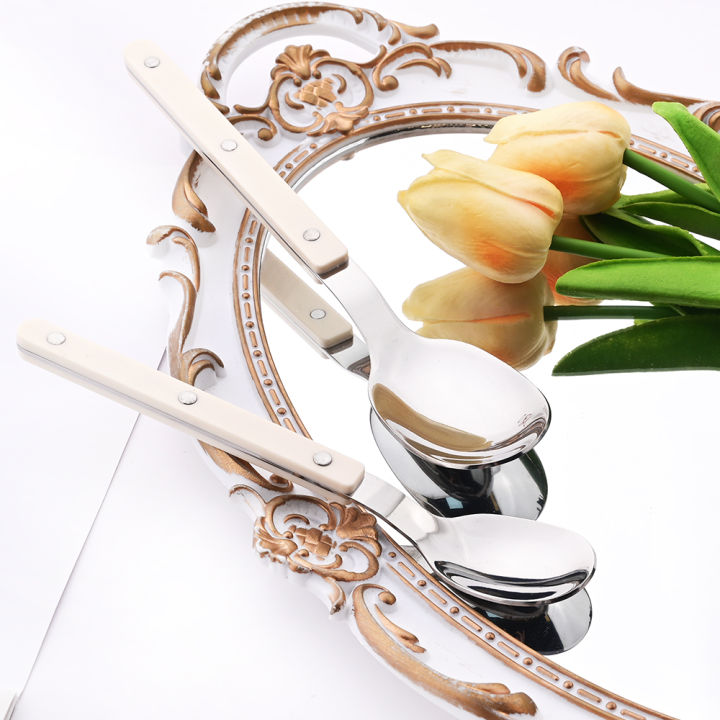 Beige%20Silver%204/16Pcs%20Dinnerware%20Acrylic%20Handle%20Knife%20Fork%20Spoon%20Set%20Stainless%20Steels%20Cutlery%20Set%20Western%20Dinner%20Kitchen%20Flatware%20-%20Image%205