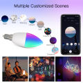 MOES Zigbee LED Light Bulb E14 Candle Lamp Smart 5W RGBCCT 2200-6500K Dimmable  Tuya Alexa  Voice Control. 