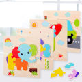 Baby Wooden 3D Puzzles Tangram Shapes Learning Educational Cartoon Animal Intelligence Jigsaw Toys For Children . 