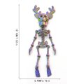 3D Printed Skeleton Figure Antler Skull Model Creative Gift Unique Decor DIY Craft Kit Halloween Party Prop. 