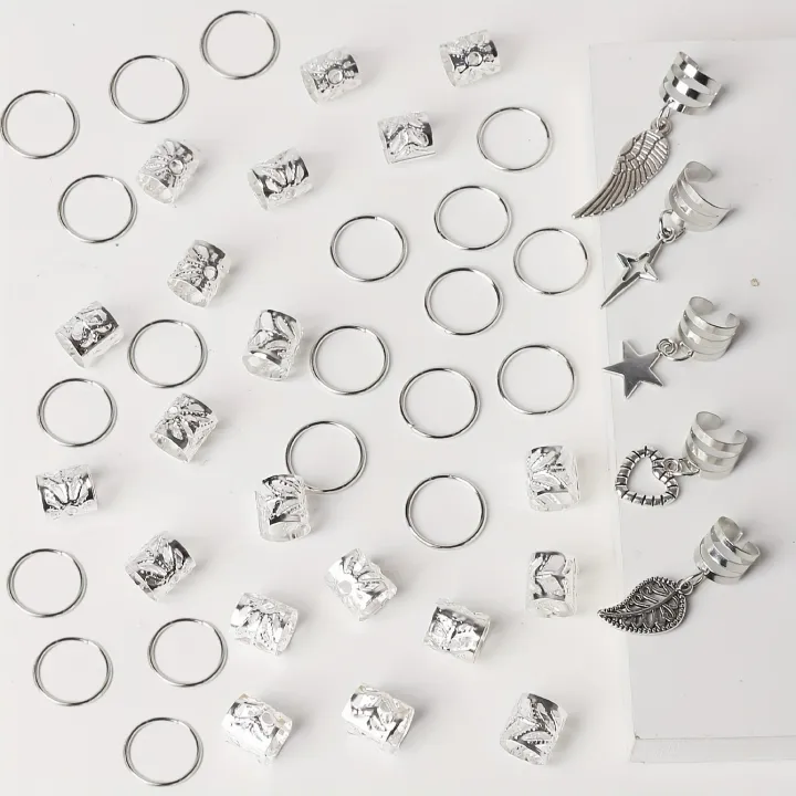 45pcs%20Alloy%20Braid%20Hair%20Ring%20Dreadlock%20Hair%20Ring%20-%20Hippie%20Style%20Hair%20Accessories%20Loc%20Hair%20Jewelry%20for%20Braids%20for%20Girls%20and%20Women%20-%20Image%204