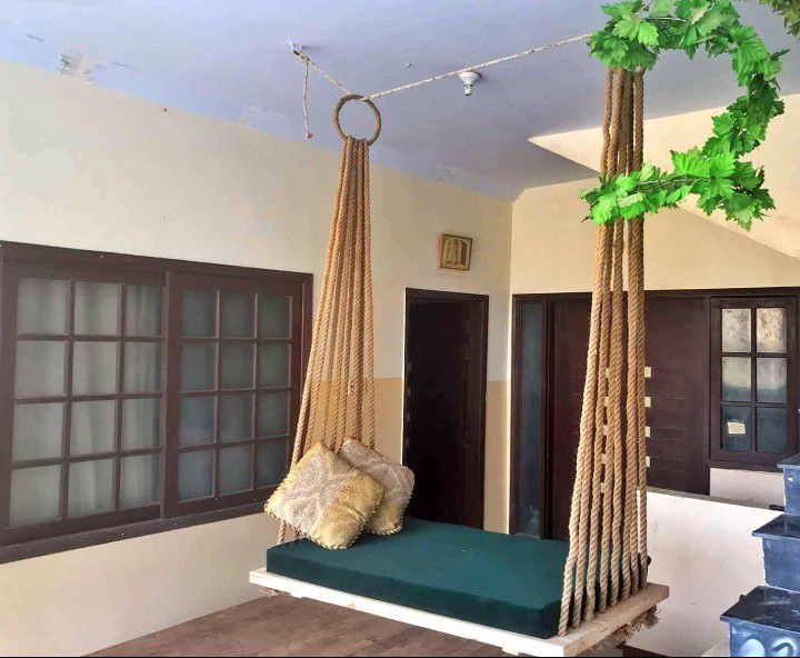 luxury Wood Swing With Foam cushion