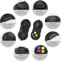Fidget Pad with 8 Fidget Functions, Fidget Controller Stress Reducer, Fidget Toy Cube Relieves Stress and Anxiety Relief Toys. 
