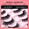 7 Pairs Pack 3D Wispy Cat Eye Fake Lashes Natural Fluffy Faux Mink Full Strip Makeup Eyelashes That Look Like Extensions. 